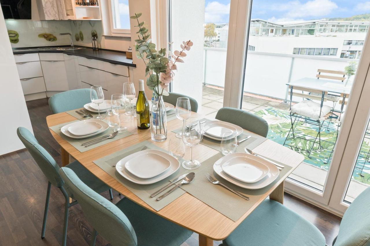 ליינפלדן-אכטרדינגן Design-Apartment - Kueche - Dachterrasse - Zentral מראה חיצוני תמונה